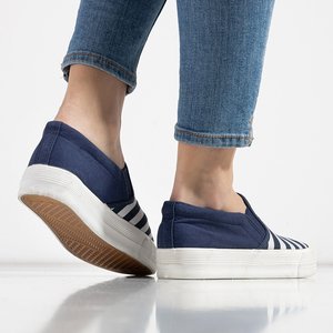 Apollonia dunkelblaue Damen Slip-On-Sneakers - Schuhe