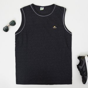 Baumwolle Schwarz Ärmelloses T-Shirt für Herren - Kleidung