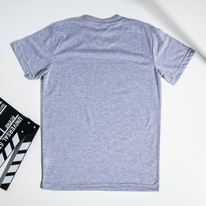 Bedrucktes T-Shirt für graue Männer - Kleidung