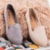 Beige Damen-Slipper aus Öko-Wildleder Mossolia - Footwear