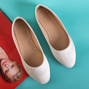 Beige Damen flache Ballerinas Guntet - Schuhe