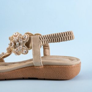 Beige Damensandalen mit Gudini-Ornamenten - Schuhe