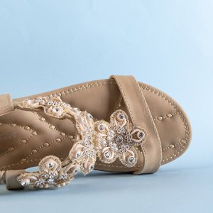 Beige Damensandalen mit Gudini-Ornamenten - Schuhe