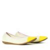 Beige Elois Ballerinas mit gelben Zehen - Schuhe