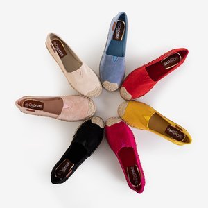 Beige Espadrilles für Frauen auf der Molandia-Plattform - Schuhe