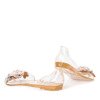 Beige transparente Ballerinas mit Malia-Verzierungen - Schuhe