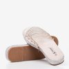 Beige transparente Flip-Flops mit Zircons Noumeia - Schuhe 1