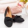 Black Shopen Bow Ballerinas - Schuhe