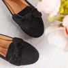 Black Shopen Bow Ballerinas - Schuhe