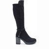 Black boots made of suede Potena - Footwear