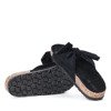 Black flip flops with Summer Blow bow - Footwear