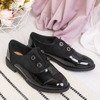 Black shoes with varnished Viki inserts - Footwear