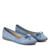 Blaue Ballerinas mit Braila-Schleife - Schuhe