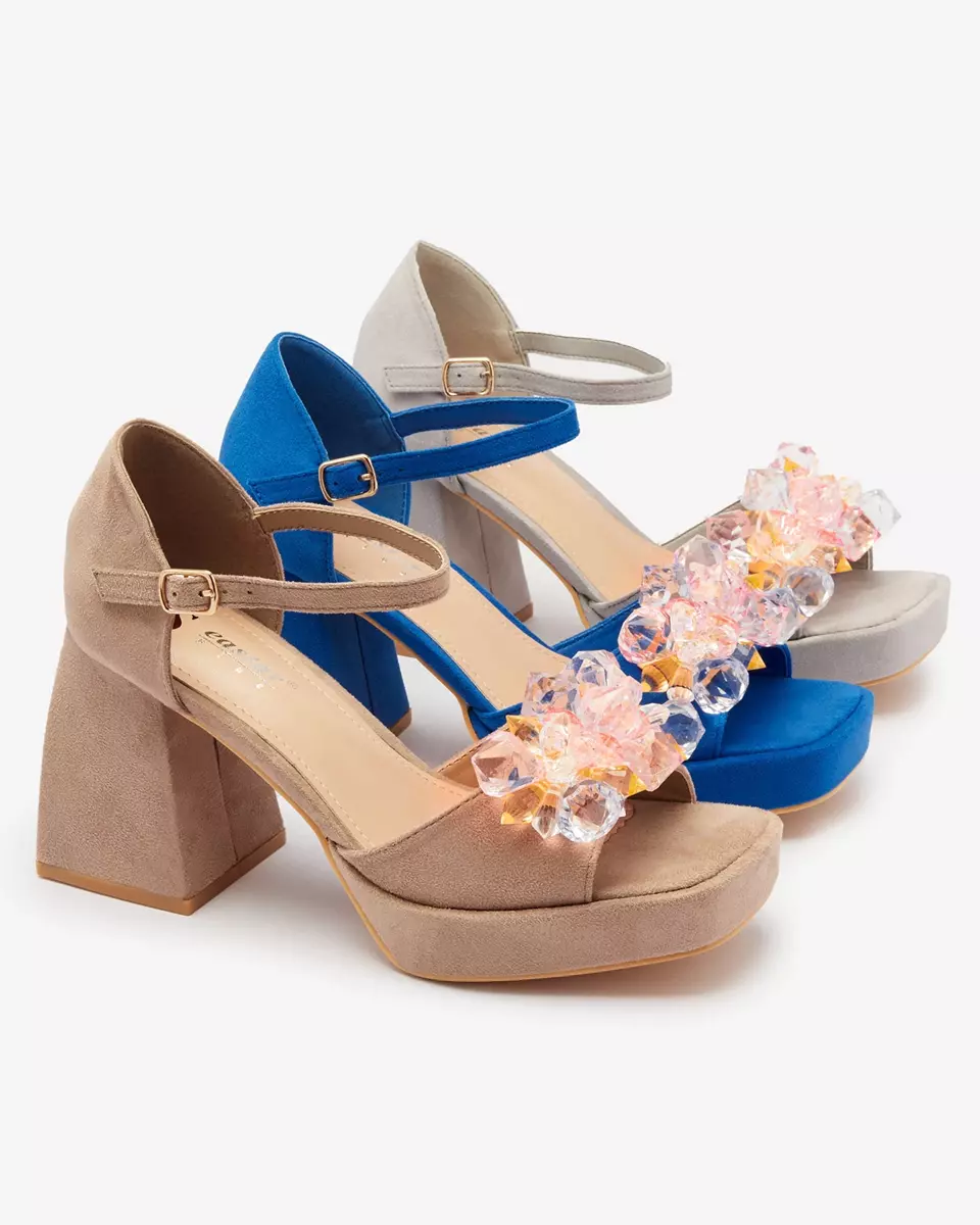 Blaue Damen-Sandalen mit Kristallen Celidi - Footwear