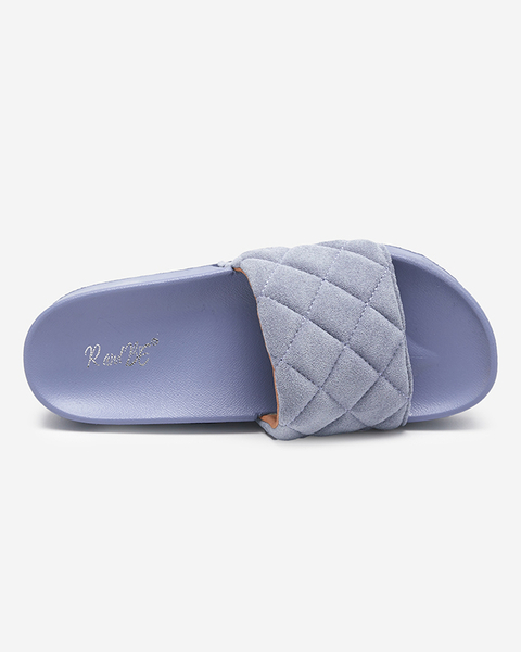 Blaue Damen-Steppsandale mit Plateau Koriner - Footwear