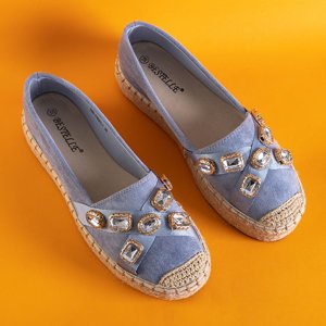 Blaue Espadrilles für Frauen mit Erilla-Kristallen - Schuhe