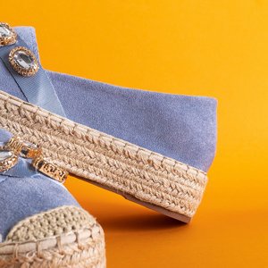 Blaue Espadrilles für Frauen mit Erilla-Kristallen - Schuhe