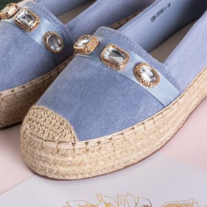 Blaue Espadrilles für Frauen mit Fenenna-Kristallen - Schuhe