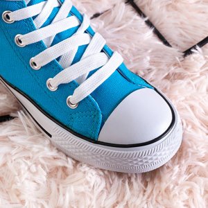 Blaue High-Top-Sneakers für Kinder Wikitoria - Kleidung