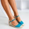 Blaue Keilsandalen a&#39;la espadrilles Jorcia - Schuhe 1