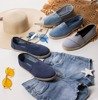 Blaue Stoff-Espadrilles a'la Jeans Timsa - Schuhe