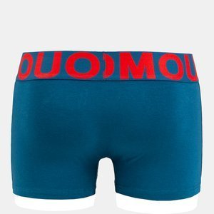 Blaue und rote Boxershorts für Herren mit Streifen - Unterwäsche