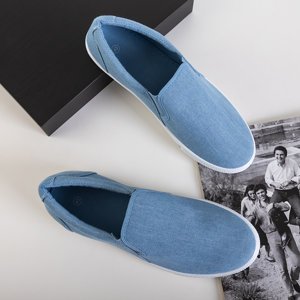 Blauer Slip für Herren aus Jeans-Turnschuhen von Orian - Schuhe