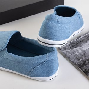 Blauer Slip für Herren aus Jeans-Turnschuhen von Orian - Schuhe