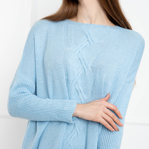 Blauer Tunika-Pullover für Damen - Kleidung