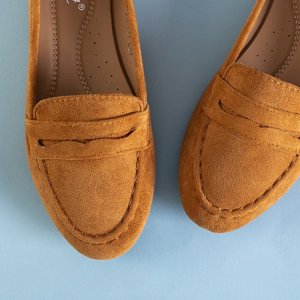 Bondesqa braune Damen-Slipper aus Öko-Wildleder - Schuhe