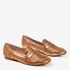 Braun glänzende Challa-Slipper für Damen - Schuhe 1