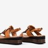 Braune Damen-Plateausandalen Gumessa - Footwear