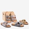 Braune Hausschuhe mit Zirkonia Summer Star - Schuhe