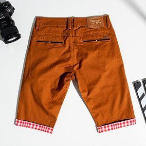 Braune und rote Herren-Shorts - Kleidung