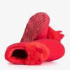 Bubbis rote Damen-Schneeschuhe mit Fell - Schuhe
