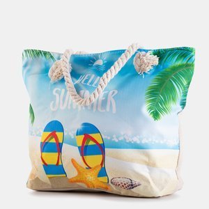 Bunte Strandtasche mit Weihnachtsmotiv - Handtaschen