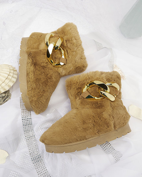 Camel Damen-Schneestiefel mit Pelz Sattopa- Footwear
