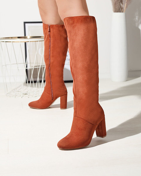 Camel Damen Stiletto-Stiefel aus Öko-Wildleder Asdorra- Footwear