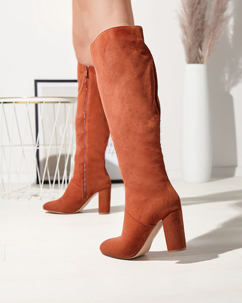 Camel Damen Stiletto-Stiefel aus Öko-Wildleder Asdorra- Footwear