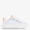 Cathleen White und Orange Damen Sneakers - Schuhe