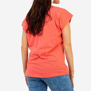 Coral Damen-T-Shirt mit Kaktus-Print - Kleidung