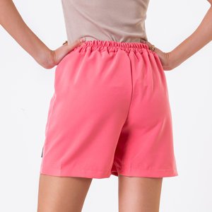 Damen Coral Short Shorts mit Knöpfen - Kleidung