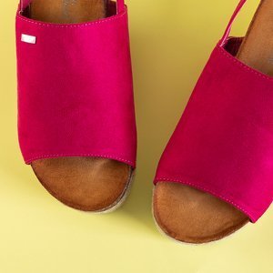 Damen Fuchsia Sandalen auf der Kirala Plattform - Schuhe