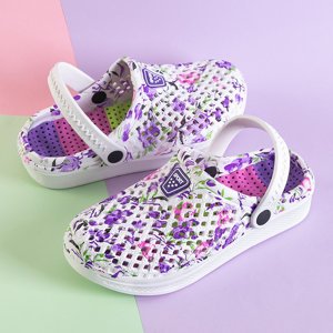 Damen Hausschuhe mit lila Aufdruck Viella - Schuhe