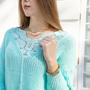 Damen 'Mint Lace Sweater - Bekleidung