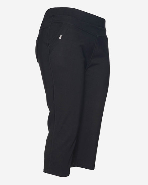 Damen-Shorts in 3/4-Länge in Schwarz PLUS SIZE - Bekleidung