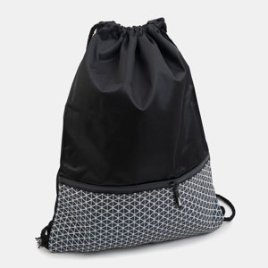 Damen-Taschenrucksack schwarz mit reflektierendem weißem Aufdruck - Accessoires