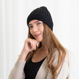 Damen Wintermütze schwarz - Accessoires