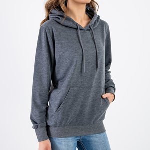 Damen dunkelgrauer Hoodie - Sweatshirt