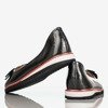 Damen schwarz glänzende Ballerinas mit Schleife Romantico - Schuhe